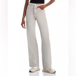 Re/Done 70s Ultra High Rise Wide Leg Jeans Button Fly Gray Greyish 25 NWT